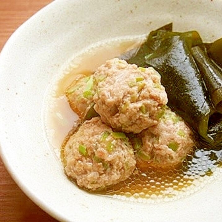 生ワカメと肉団子のさっと煮♪